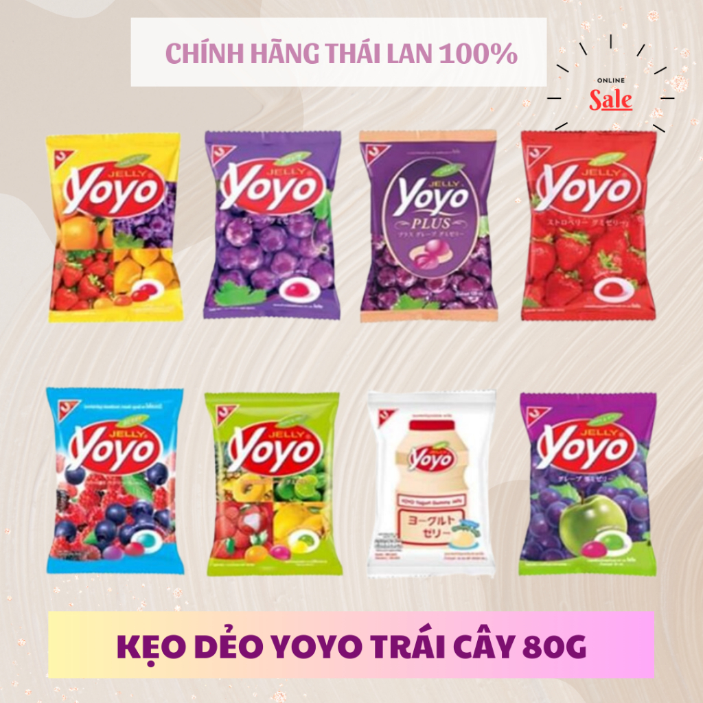 KẸO DẺO YOYO TRÁI CÂY THÁI LAN 80G