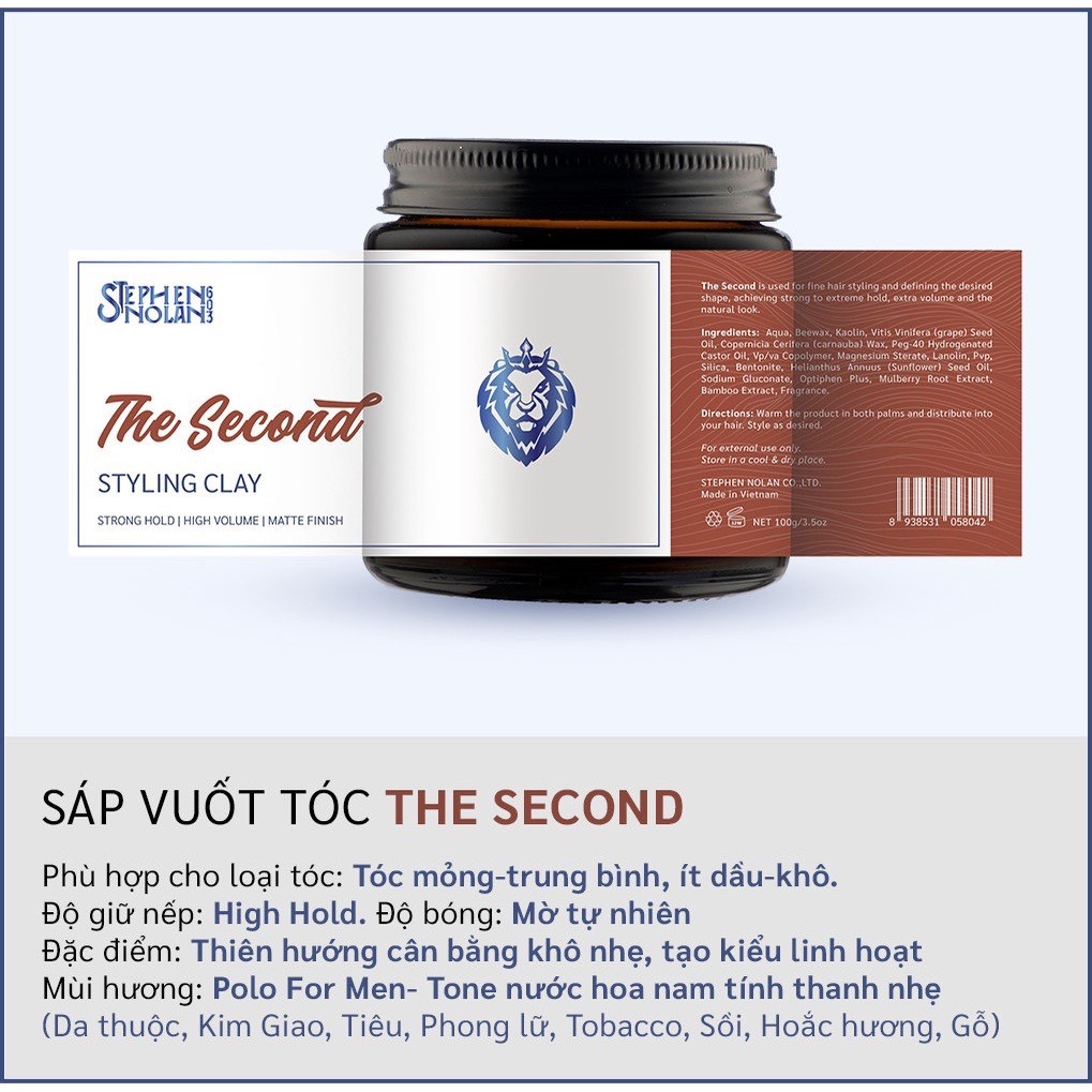 SÁP THE SECOND STYLING CLAY CHÍNH HÃNG - STEPHEN NOLAN 603