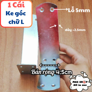 Bát giá đỡ, Ke góc vuông chữ L bản rộng 4.5cm loại dày 2.5mm