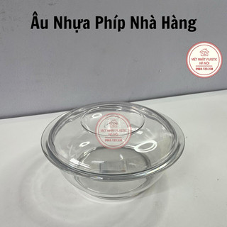 Âu phíp tròn trong suốt có nắp đậy Việt Nhật (6435-2)- Tô cơm, đựng canh, thực phẩm an toàn tiện lợi