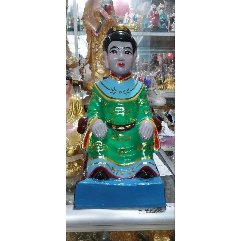 CÓ SẴN - TƯỢNG ĐẤT NUNG LINH SƠN THÁNH MẪU SƠN XANH CAO 40CM