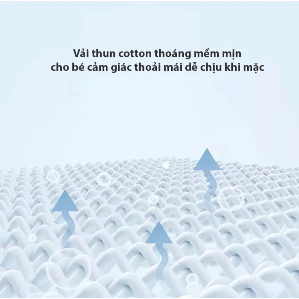 Yếm áo cho bé bấm vai 2 lớp in bông, chất liệu vải 100% cotton, thương hiệu MINTUU