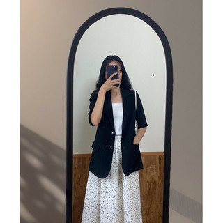 Áo khoác Blazer nữ dáng dài ngắn tay - Premium |BLUE
