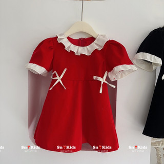 Xả Váy đầm noel 2 nơ cho bé gái