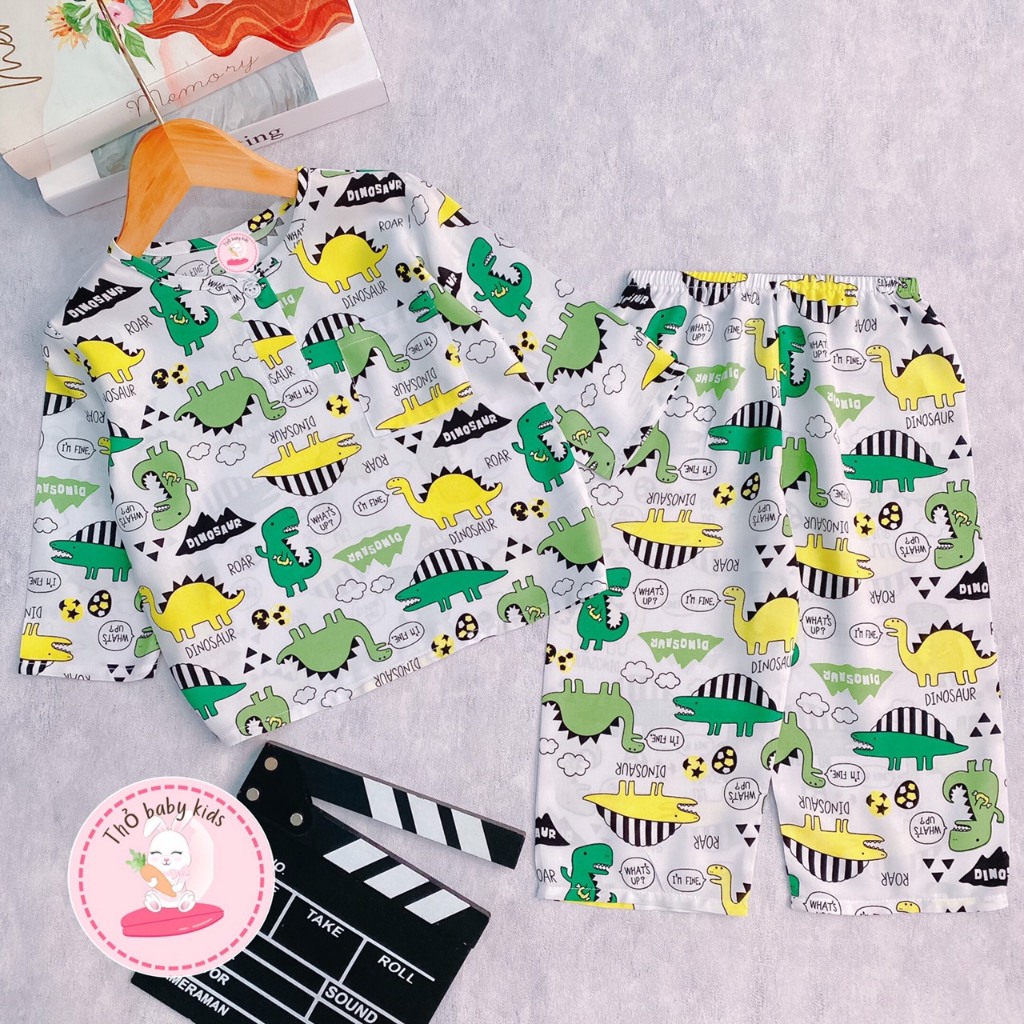 Bộ lanh/tole bé trai tay dài quần dài shop thỏ baby kids