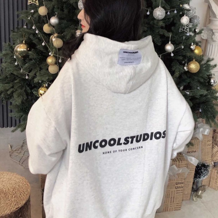 Áo Hoodie Unisex Mũ Trùm 2 Lớp Cây thông Chất Nỉ Bông Cao Cấp