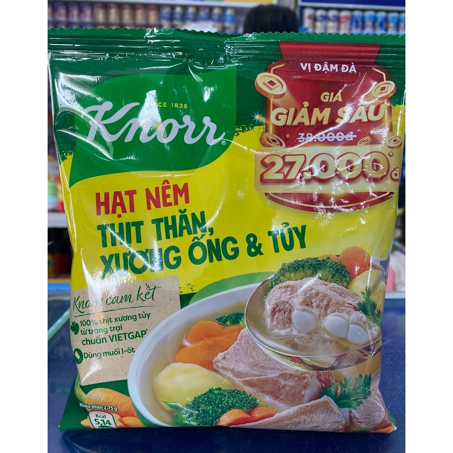Hạt nêm thịt thăn Knorr gói 400g, 900g, 1.8kg