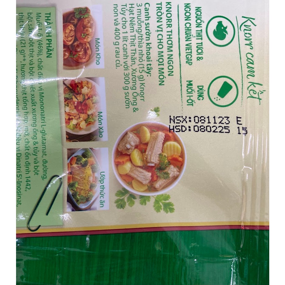 Hạt nêm thịt thăn Knorr gói 400g, 900g, 1.8kg