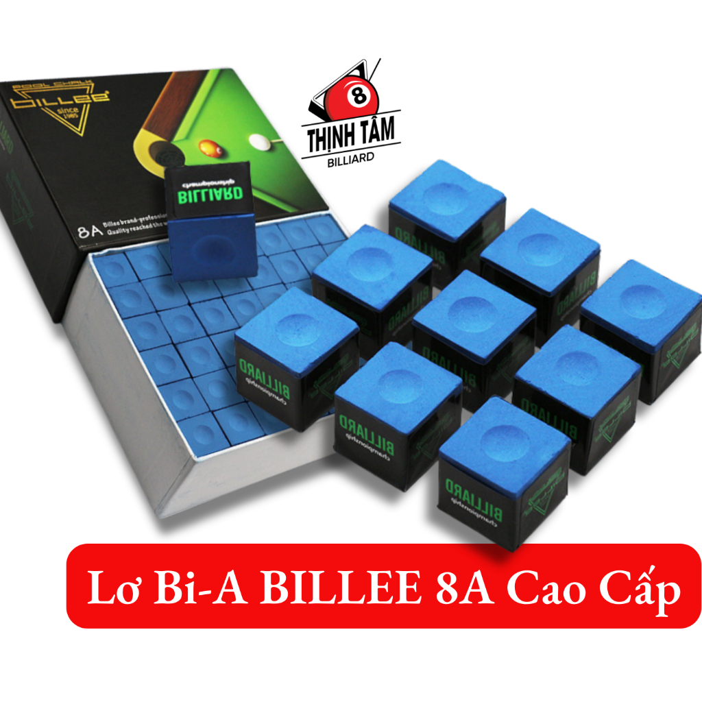 [THỊNH TÂM] Lơ Bida BILLEE Cao Cấp Championship 8A, Mịn - Ít Bụi - Bám Cơ - Không Tẹt Cơ [ Viên Lơ BILLEE 8A ]