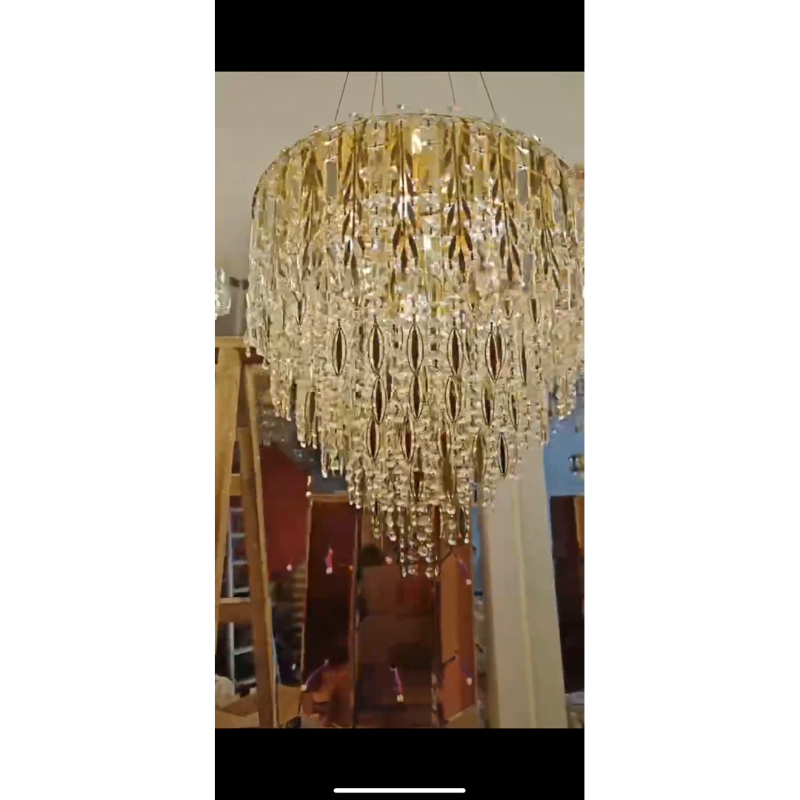Đèn chùm pha lê thả phòng khách