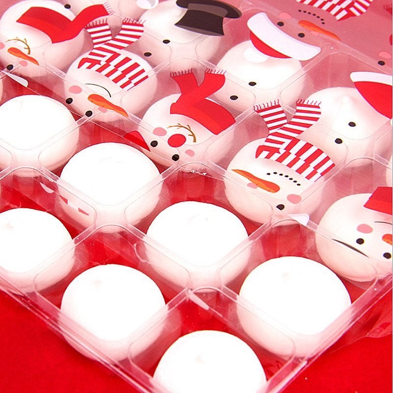 Hộp kẹo gòn có nhân hình Người Tuyết Giáng Sinh Noel cho bé | Ăn vặt trẻ em ngon rẻ