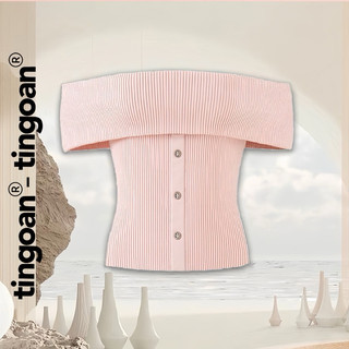 Sẵn tingoan® - áo len xù hồng trễ vai ngang ningning top/pk - pass by thudaoboutique