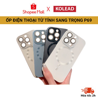Ốp điện thoại cứng từ tính sang trọng KOLEAD P69 bảo vệ camera dành cho IP 11 12 13 14 15 Pro Promax