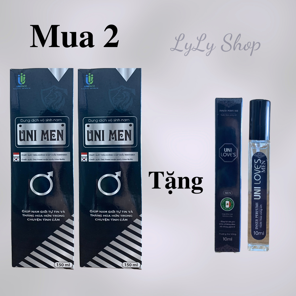 Dung Dịch Vệ Sinh Nam xịt bọt Uni Men, làm sạch nhẹ nhàng, khủ mùi hôi, lylyshop - 150ml