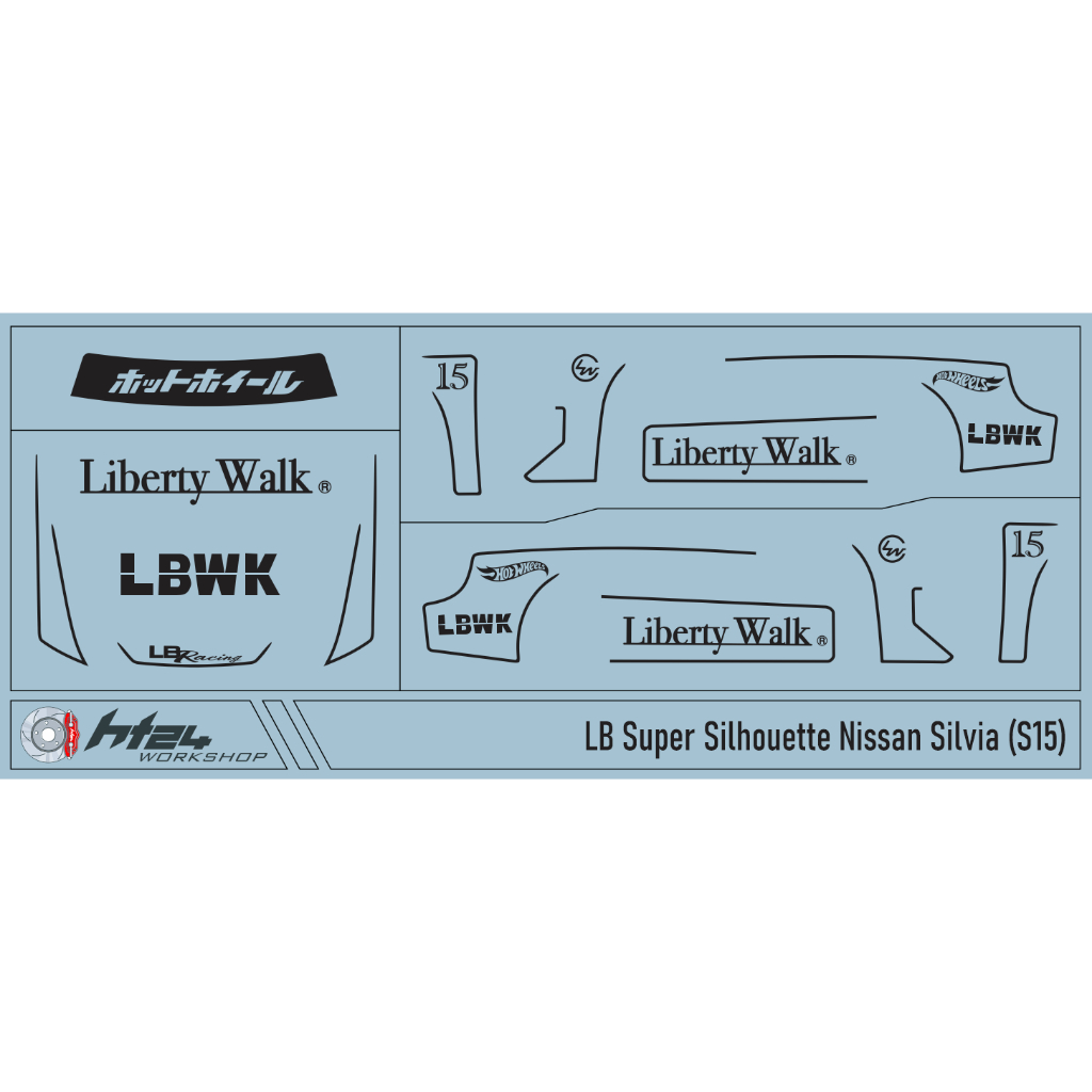 HT24Workshop - Decal nước LB Super Silhouette Nissan Silvia  1:64
