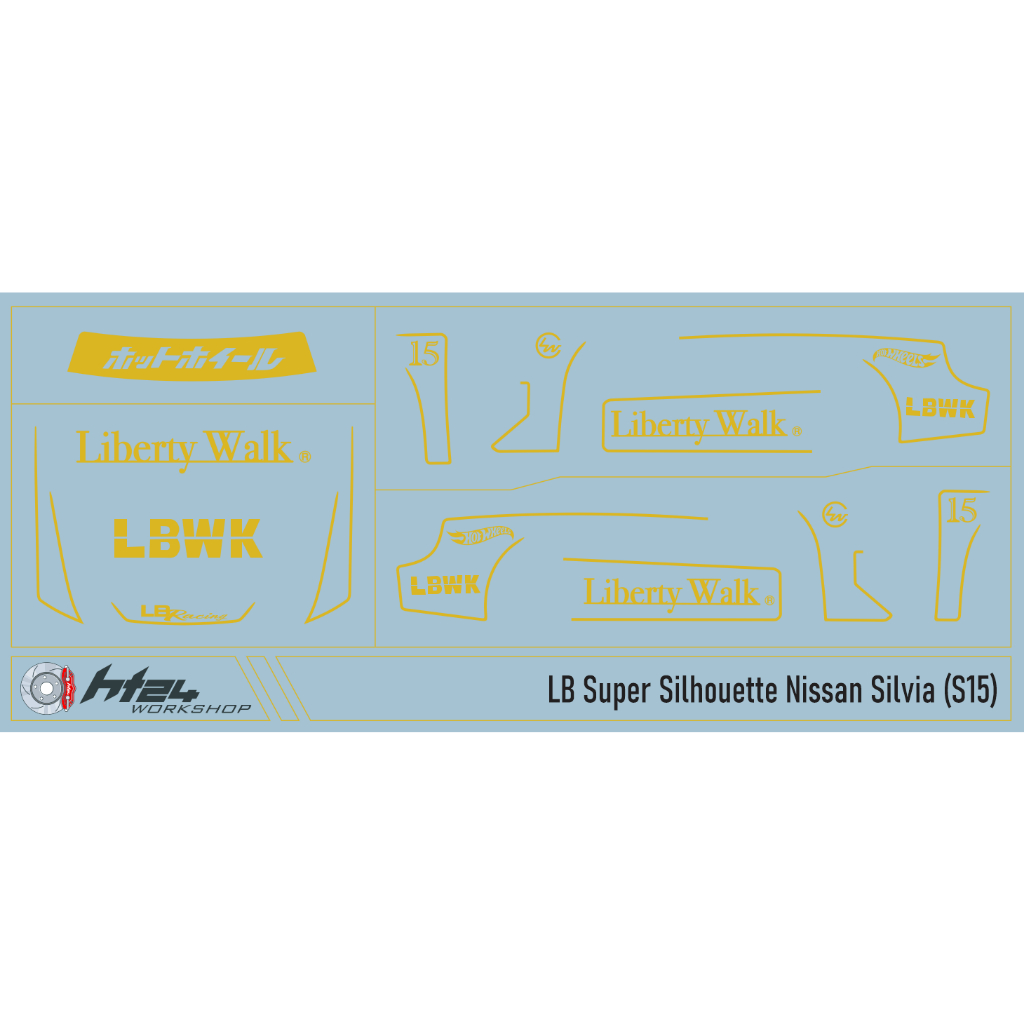 HT24Workshop - Decal nước LB Super Silhouette Nissan Silvia  1:64