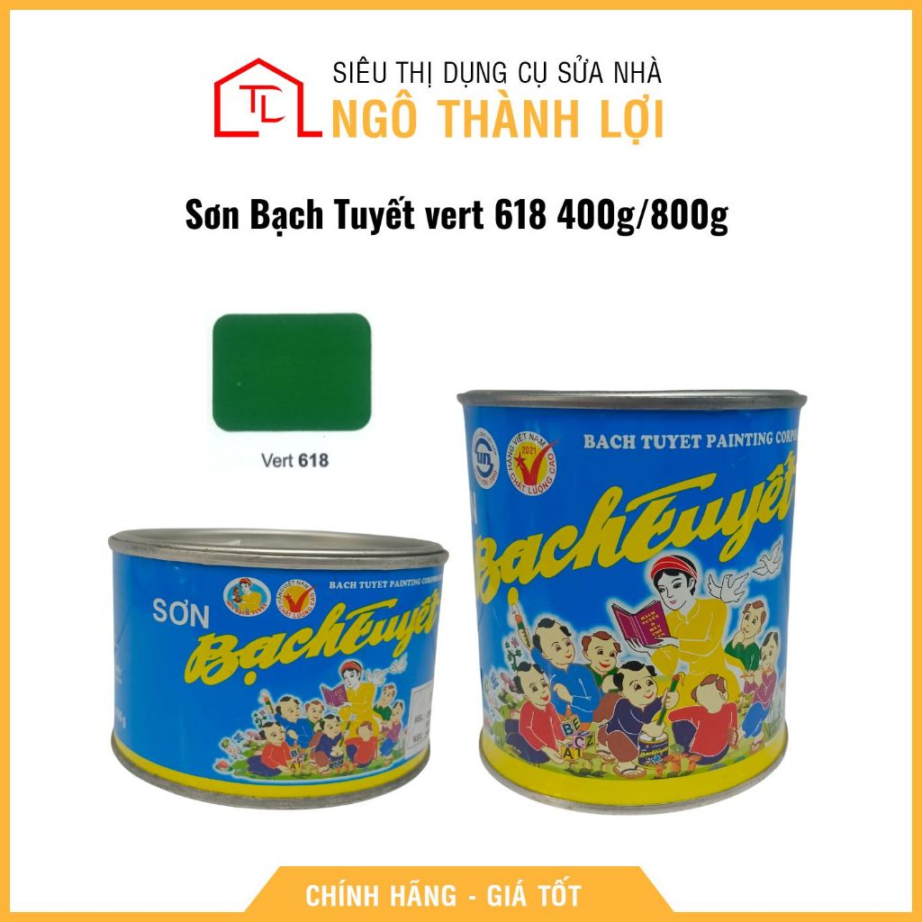Sơn Bạch Tuyết vert 618 400g/800g