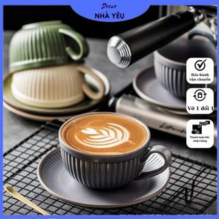 Bộ tách cafe gốm sứ cao cấp kèm đĩa+ hộp quà sang trọng
