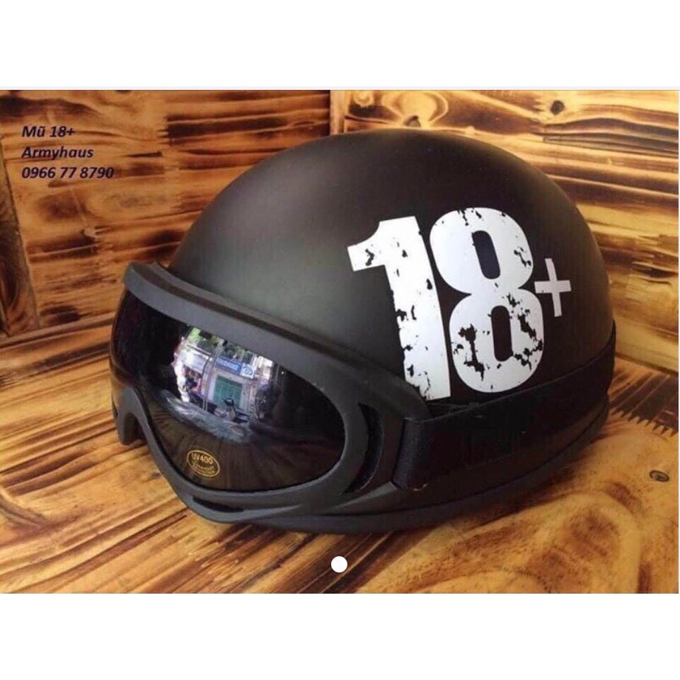 Mũ bảo hiểu phượt kèm kính