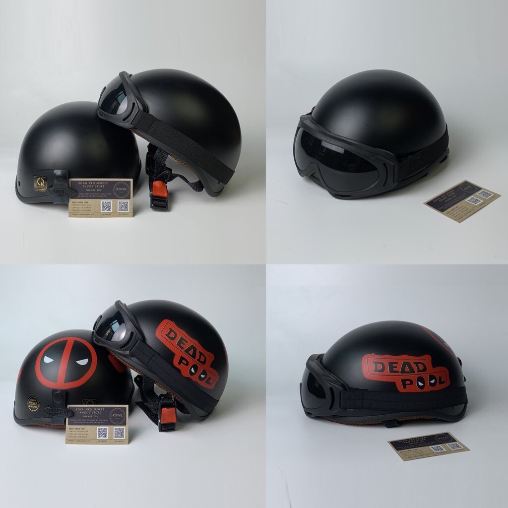 Mũ bảo hiểu phượt kèm kính