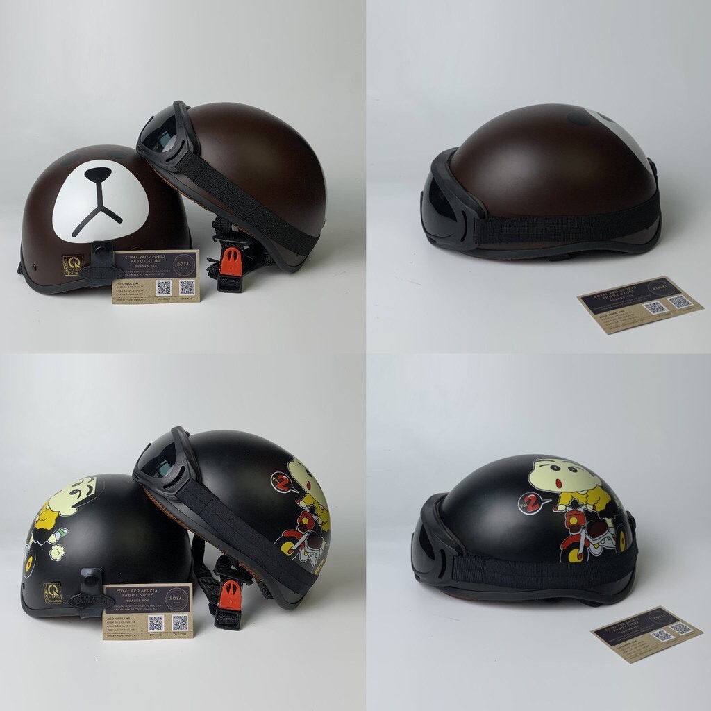 Mũ bảo hiểu phượt kèm kính