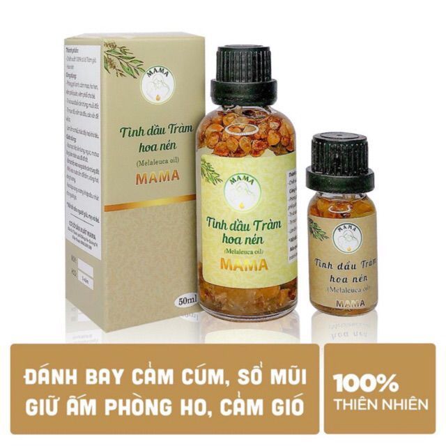 Combo 3 chai dầu tràm hoa nén Mama (2 chai 100ml và 1 chai 50ml)