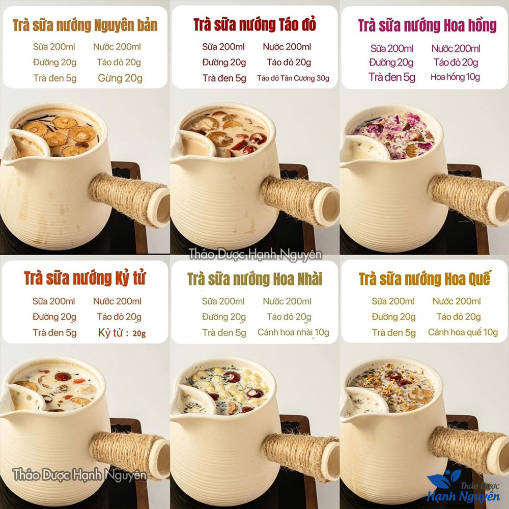 Trà sữa nướng Vân Nam, các set trà mix thơm ngon, nguyên liệu thượng hạng - Thảo Dược Hạnh Nguyên