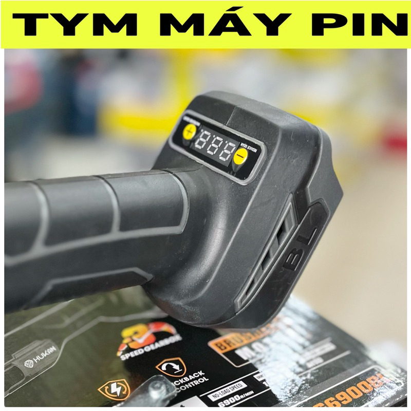 🌟Nhỏ gọn - công tắc hông🌟 Thân máy mài góc pin Hukan HK-AG6900BL - tymmaypin
