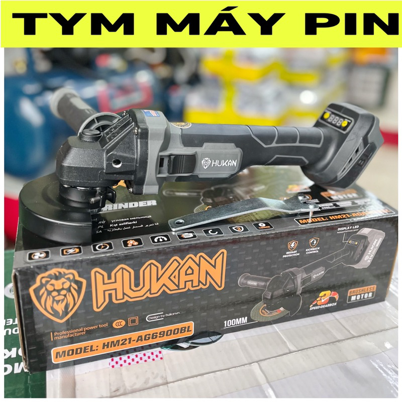 🌟Nhỏ gọn - công tắc hông🌟 Thân máy mài góc pin Hukan HK-AG6900BL - tymmaypin