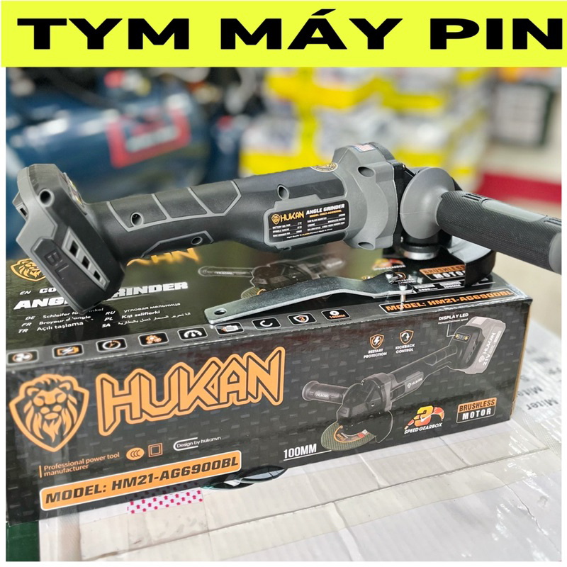 🌟Nhỏ gọn - công tắc hông🌟 Thân máy mài góc pin Hukan HK-AG6900BL - tymmaypin