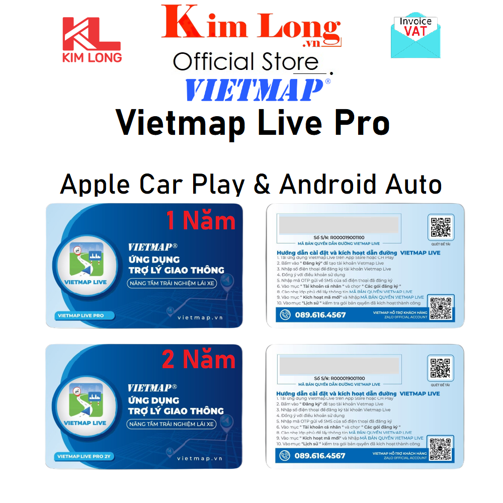 Vietmap Live Pro có tính năng Car Play và Android Auto, dẫn đường cho oto có đầy đủ cảnh báo giao thông