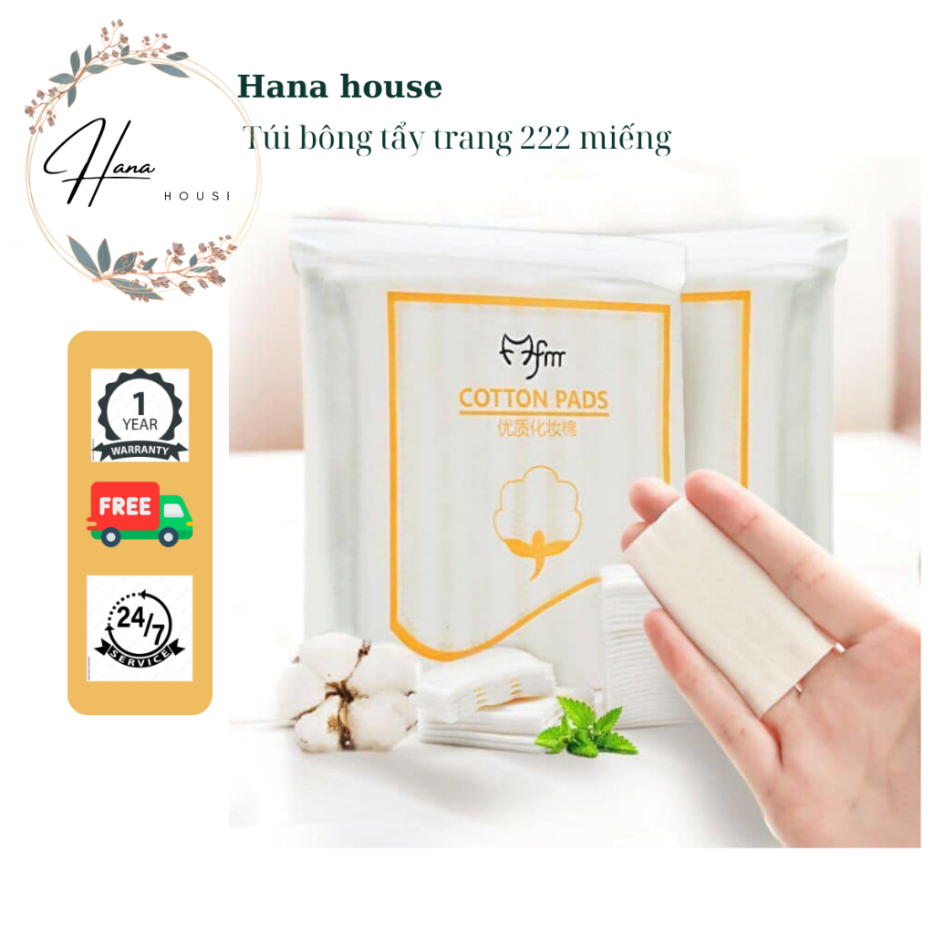 Set 3 gói Bông tẩy trang 222 miếng 3 lớp Cotton pads
