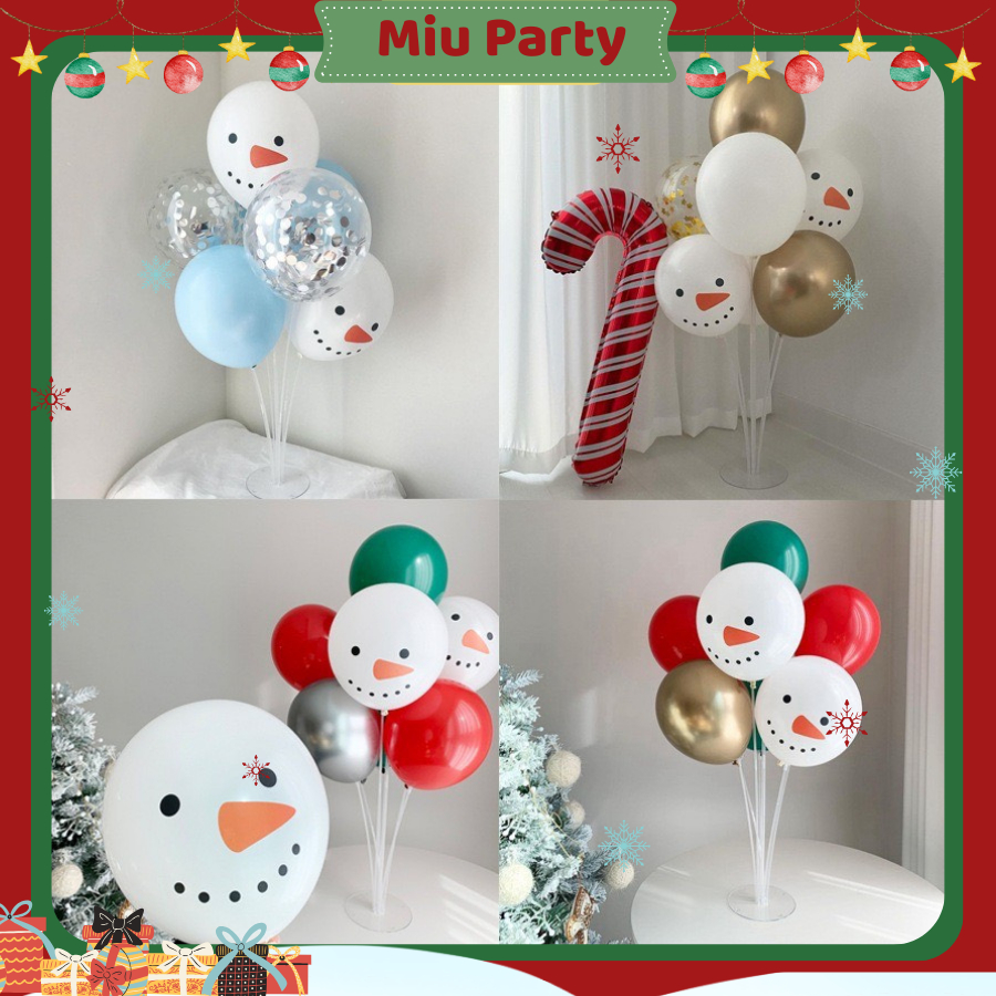 Trụ Bóng NOEL Trang Trí Giáng Sinh, Chùm Bóng MERRY CHRISTMAS