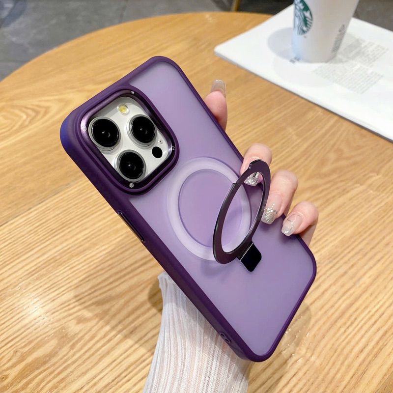 Ốp FILADA Lưng nhám Vành cam Iring Sỏ tay Kim Loại Ip15 pro/ ip15 pro max