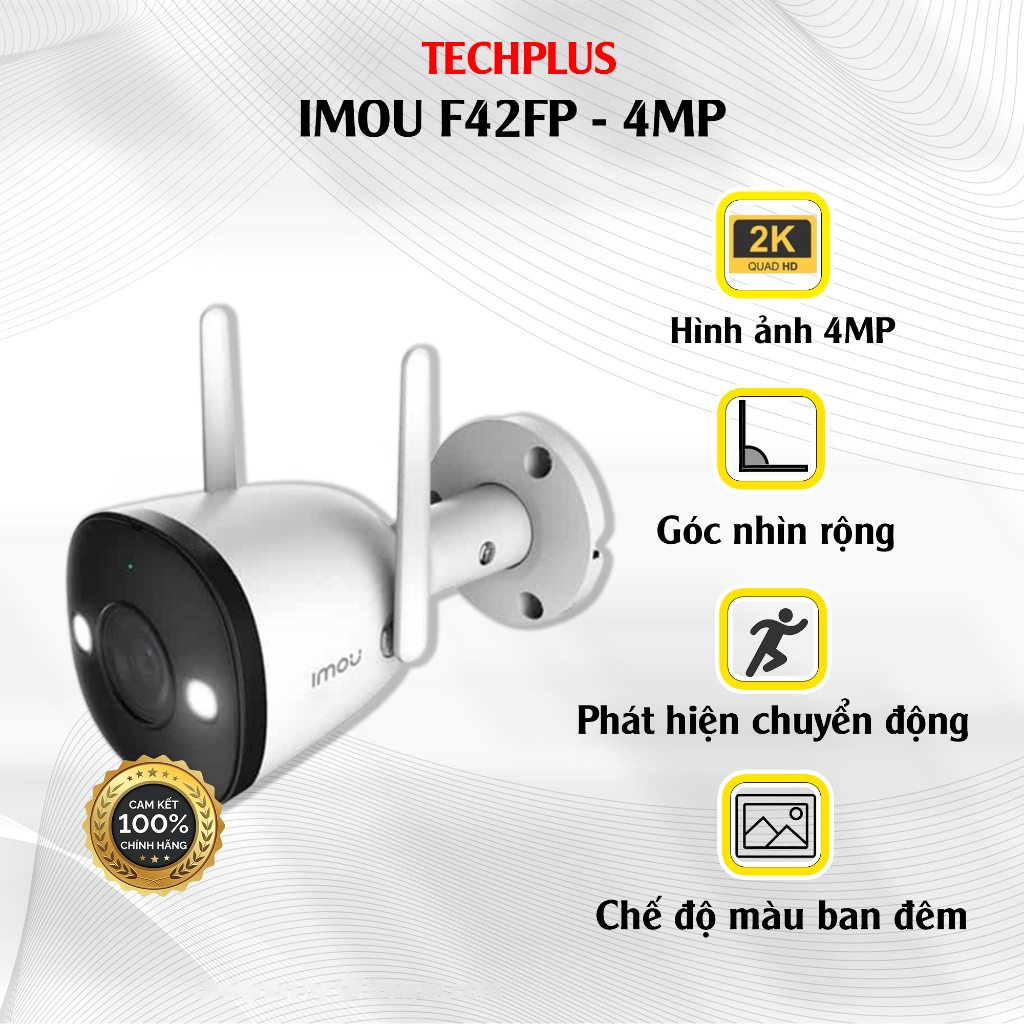Camera Wifi Ngoài trời Imou F42FP 4MP Chính Hãng Bảo Hành 2 năm