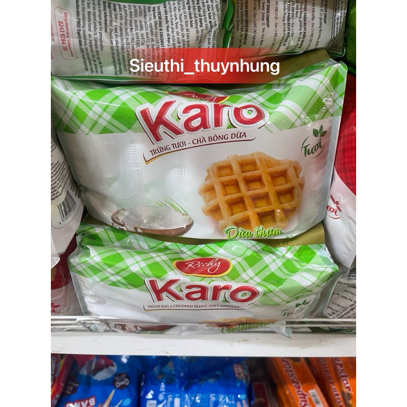 Bánh tươi chà bông karo richy bịch 6 Chiếc 156g