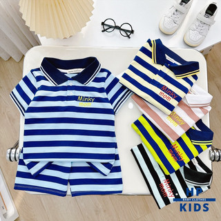 Bộ cộc tay cổ trụ Cotton co giản 4 chiều phối túi thật xịn xò cho bé mặc đi học chơi Tết size 90-150