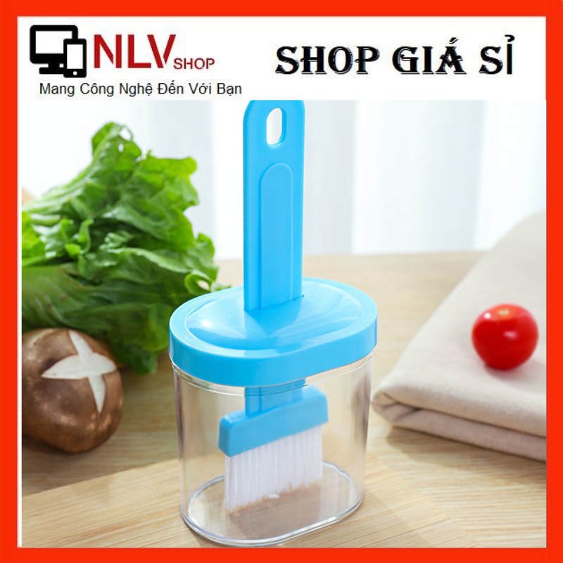 Chổi cọ phết dầu,sốt,gia vị kiêm hũ đựng,đầu cọ chất liệu sợi lông, chịu được nhiệt-bình hủ đựng dầu kèm cọ tiện lợi