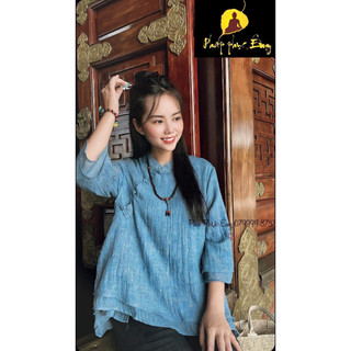 Bộ đồ pp vạt chéo đũi mềm 2 lớp