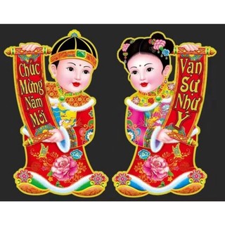 Decal 3D dán trang trí tết cổ truyền đẹp, nhiều mẫu lựa chọn