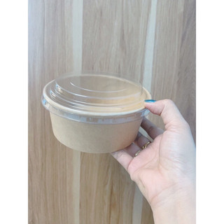Set 100 tô giấy kèm nắp pet 750 ml - 1000 ml