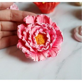 Khuôn silicon 3d làm rau câu, làm bánh nổi 4d Hoa Mẫu Đơn nở
