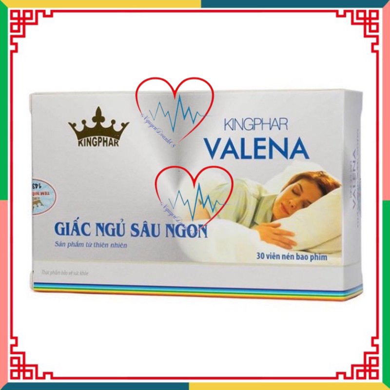 VALENA Kingphar - Hộp 30 Viên - Giúp an thần, gây ngủ, tạo giấc ngủ đến nhanh, tự nhiên