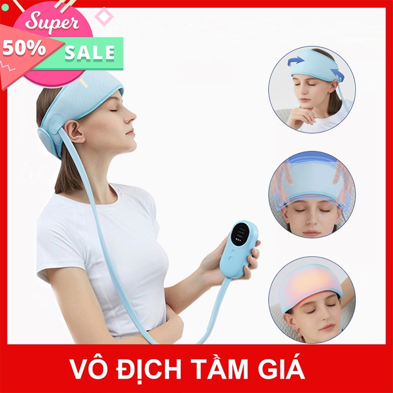 Máy massage đầu cho những người hay căng thẳng, mệt mỏi giúp thư giãn đầu óc giảm stress, ngủ ngon hơn