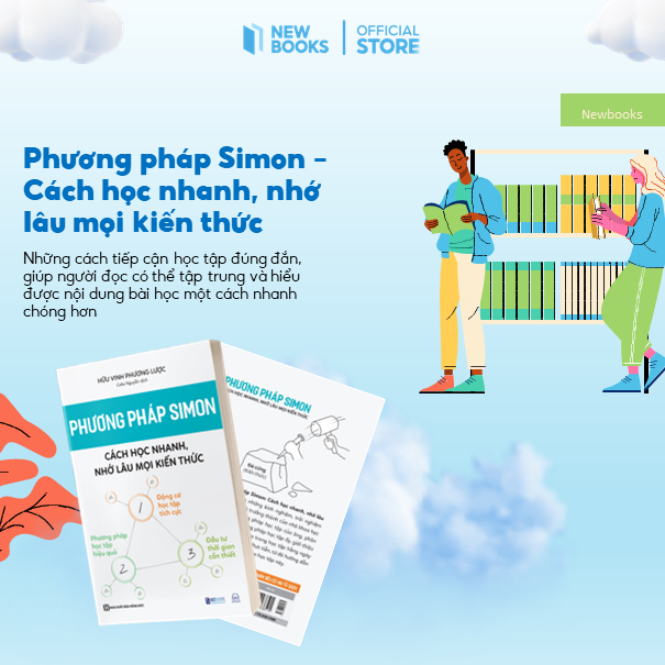 Sách Phương Pháp Simon: Cách Học Nhanh, Nhớ Lâu Mọi Kiến Thức Phát triển bản thân Tác Giả Hữu Vinh Phương Lược Newbooks
