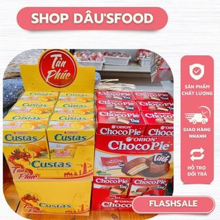  Bánh Chocopie  Custas  Cosy  Tippo   Hura Dâu Lễ 792g  khay gồm 12 hộp nhỏ x 66g hộp  