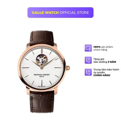 Đồng hồ cơ nam Frederique Constant FC-312V4S4 phong cách sang trọng, lịch lãm, kinh Sapphire, dây da đeo tay cao cấp