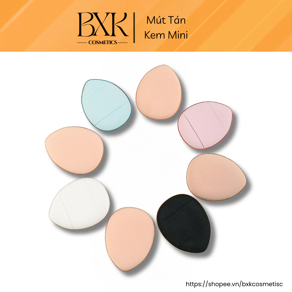 Set 5 mút tán kem mini tán kem nền che khuyết điểm mềm mại tiện lợi dễ sử dụng