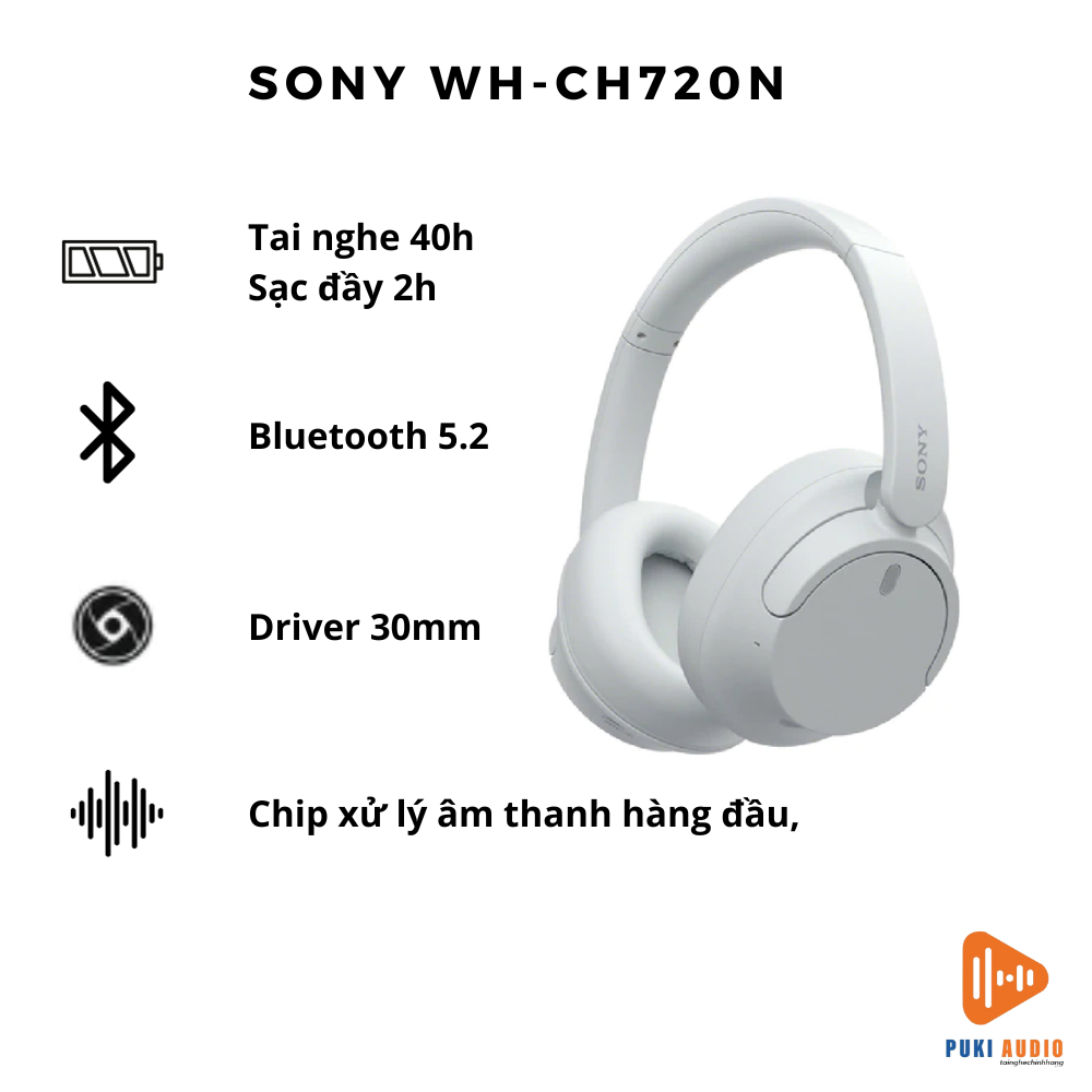 Tai nghe Bluetooth chụp tai Sony WH-CH720N
