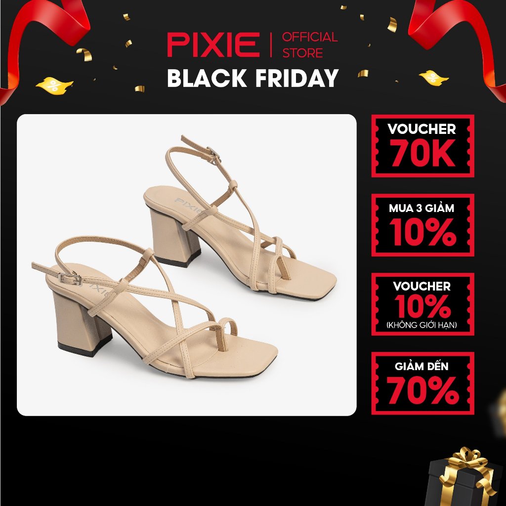 Giày Sandal Cao Gót 6cm Xỏ Ngón E147 Pixie